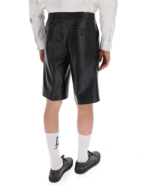 prada shorts men's leather.